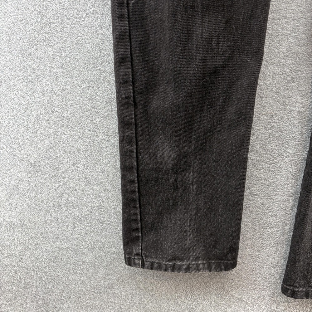 VTG Wah Maker Jeans Mens 34x36 Black Denim Suspenders Buckle Back Western - Picture 5 of 13